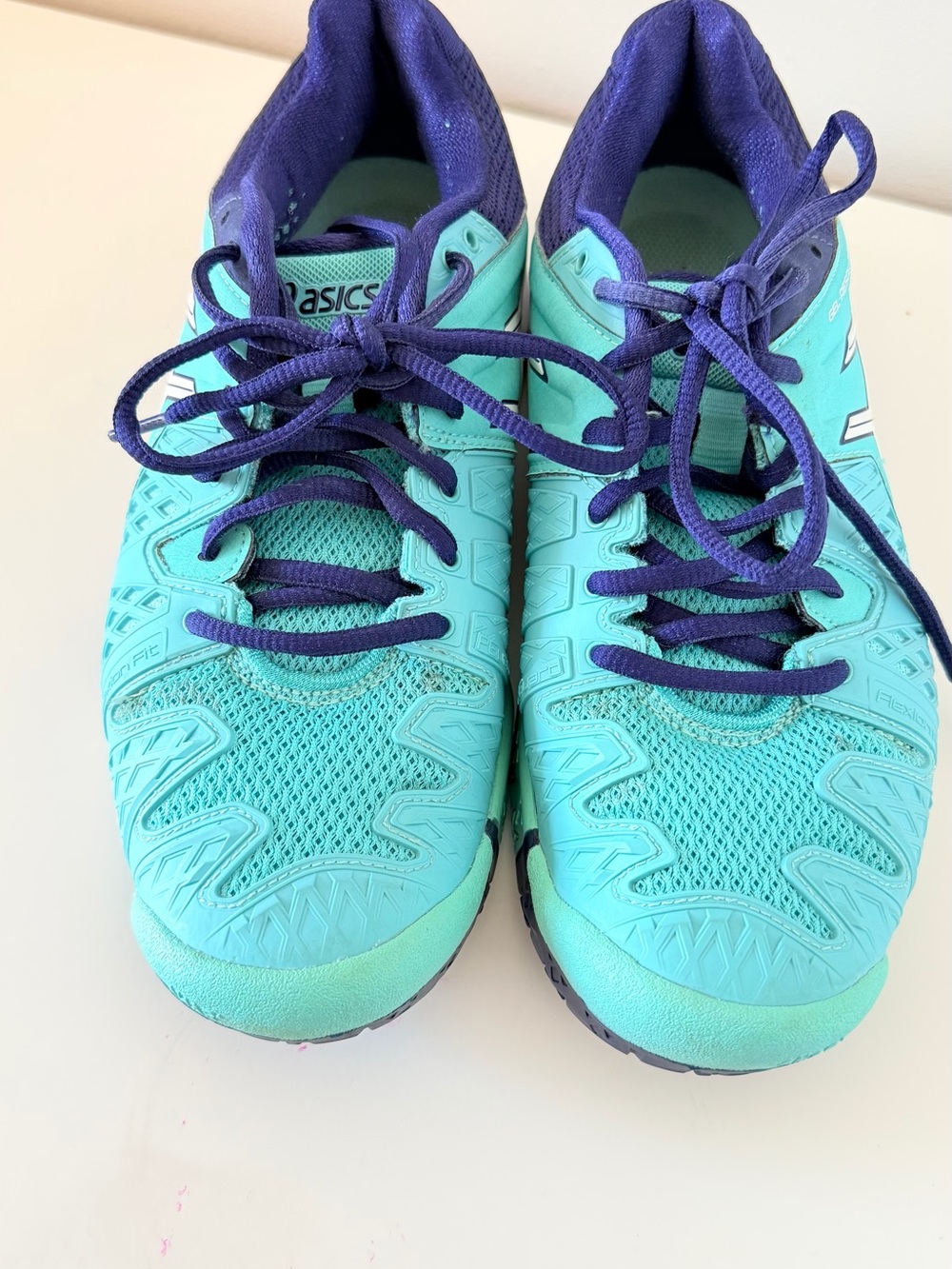 ASICS Gel Solution blue tennis shoes Size US 7 - Picture 12 of 12